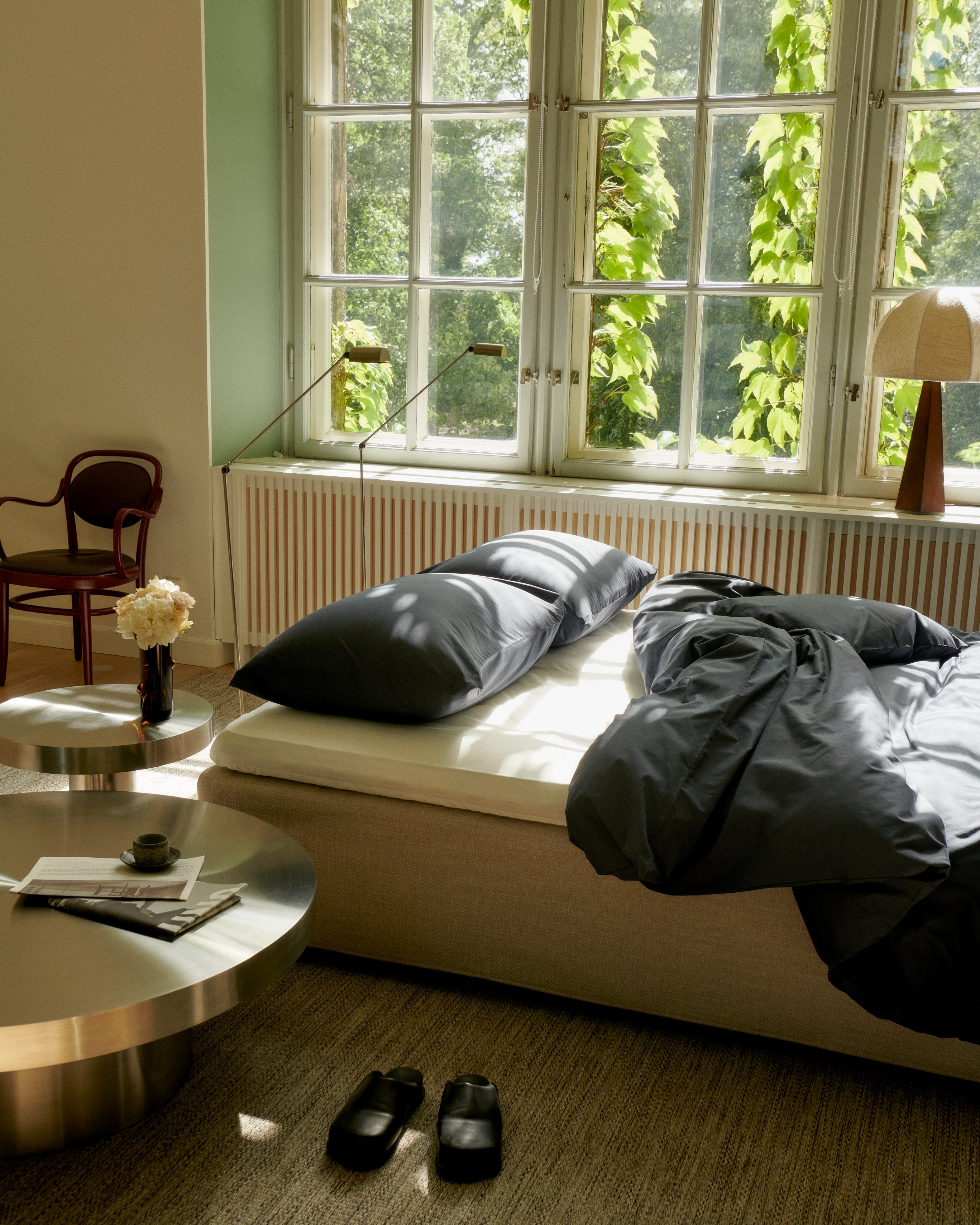 Naked Percale Örngott Deep Blue