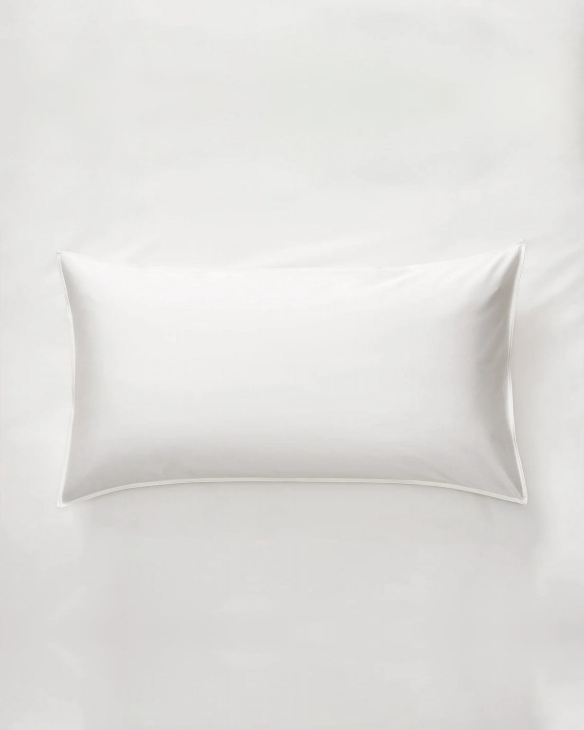 Edge Satin Örngott Ogland White