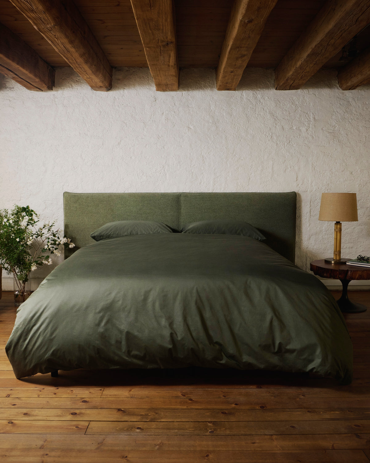 Shade Satin Påslakan Moss Green