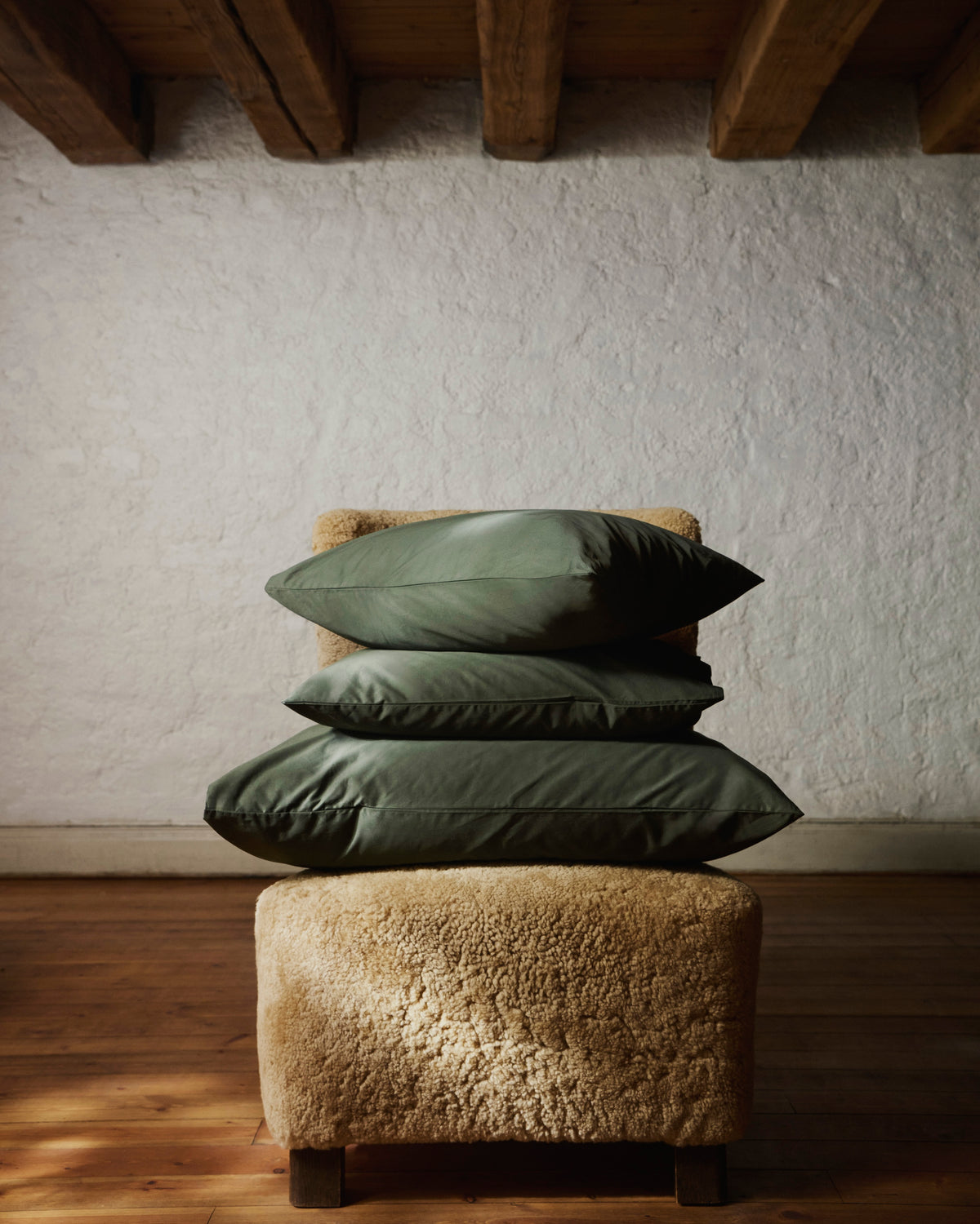 2-pack Shade Frame Satin Örngott, Moss Green