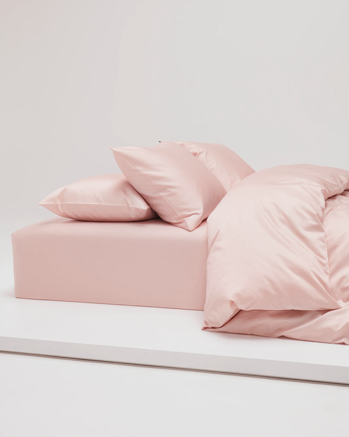 Shade Satin bäddset Dusty Pink, singelpåslakan 150x210 cm