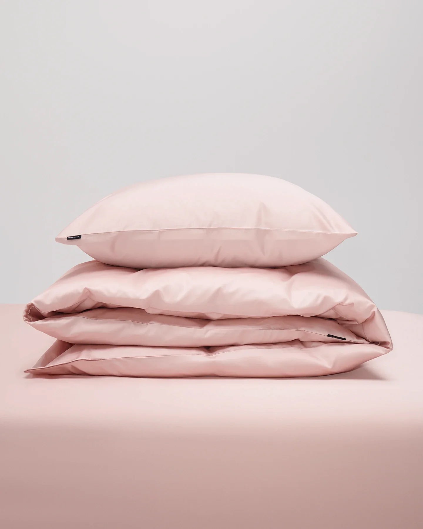 Shade Satin bäddset Dusty Pink, singelpåslakan – örngott