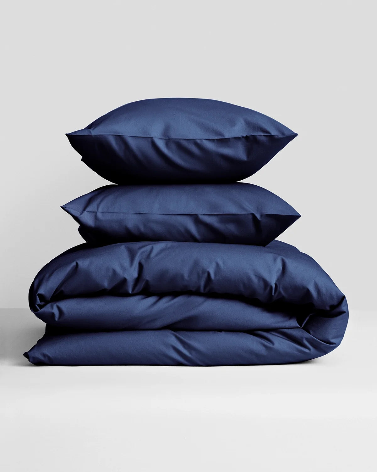 Naked Percale bäddset Deep Blue, dubbelpåslakan – 2 örngott