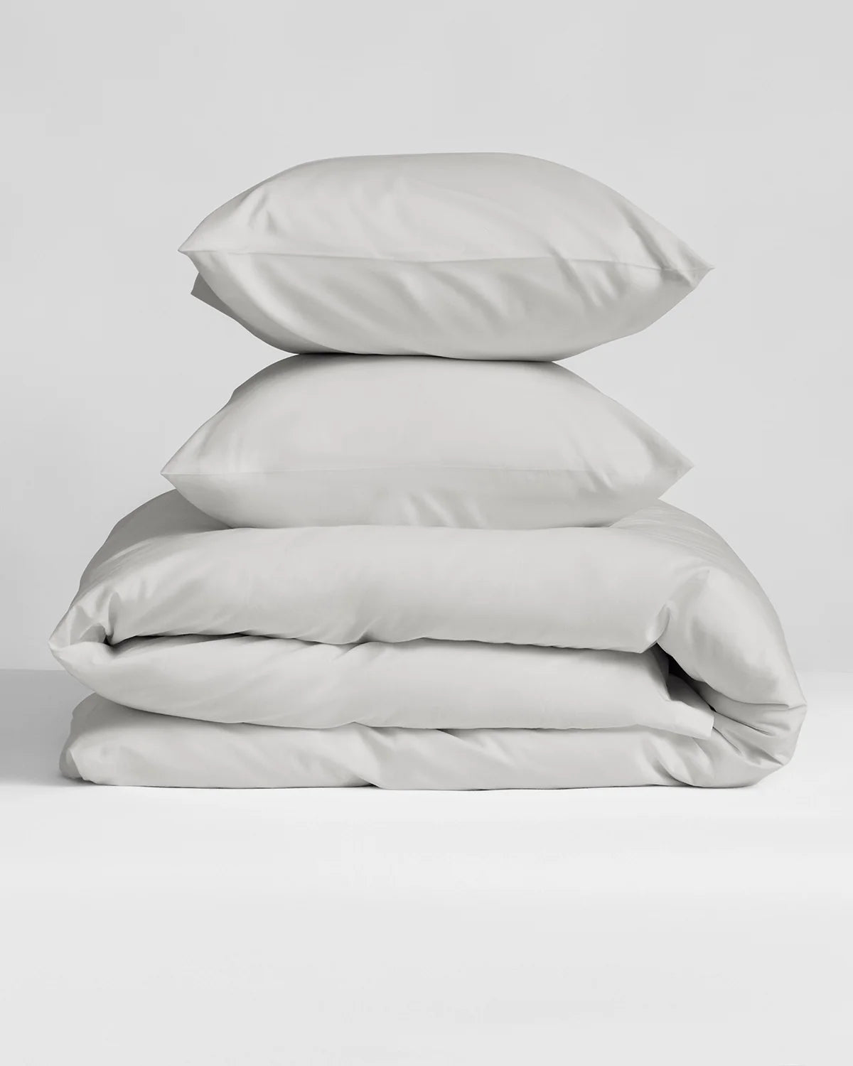 Naked Percale bäddset Silt Greige, dubbelpåslakan – 2 örngott