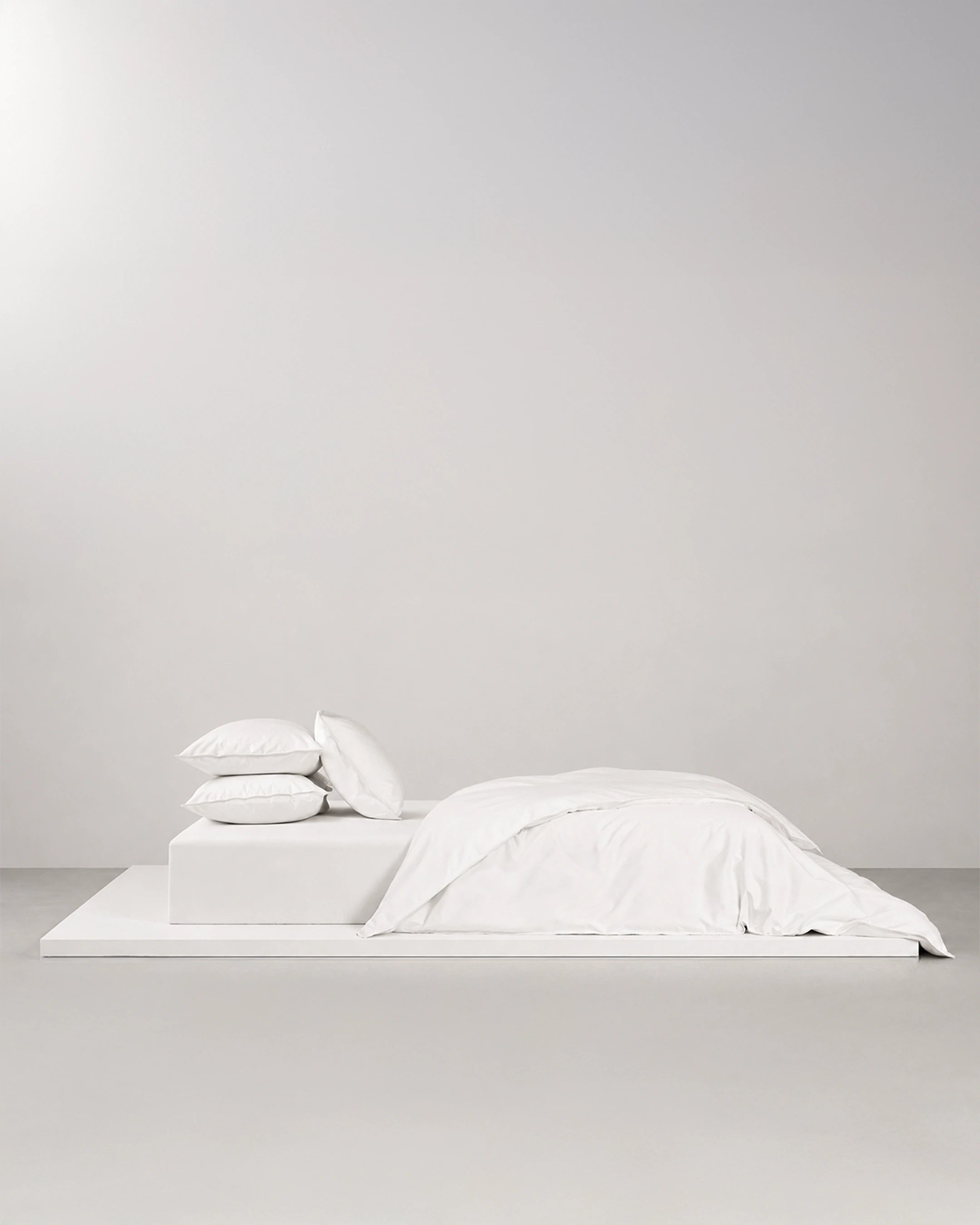 Edge Satin bäddset Ogland White, singelpåslakan 150x210 cm