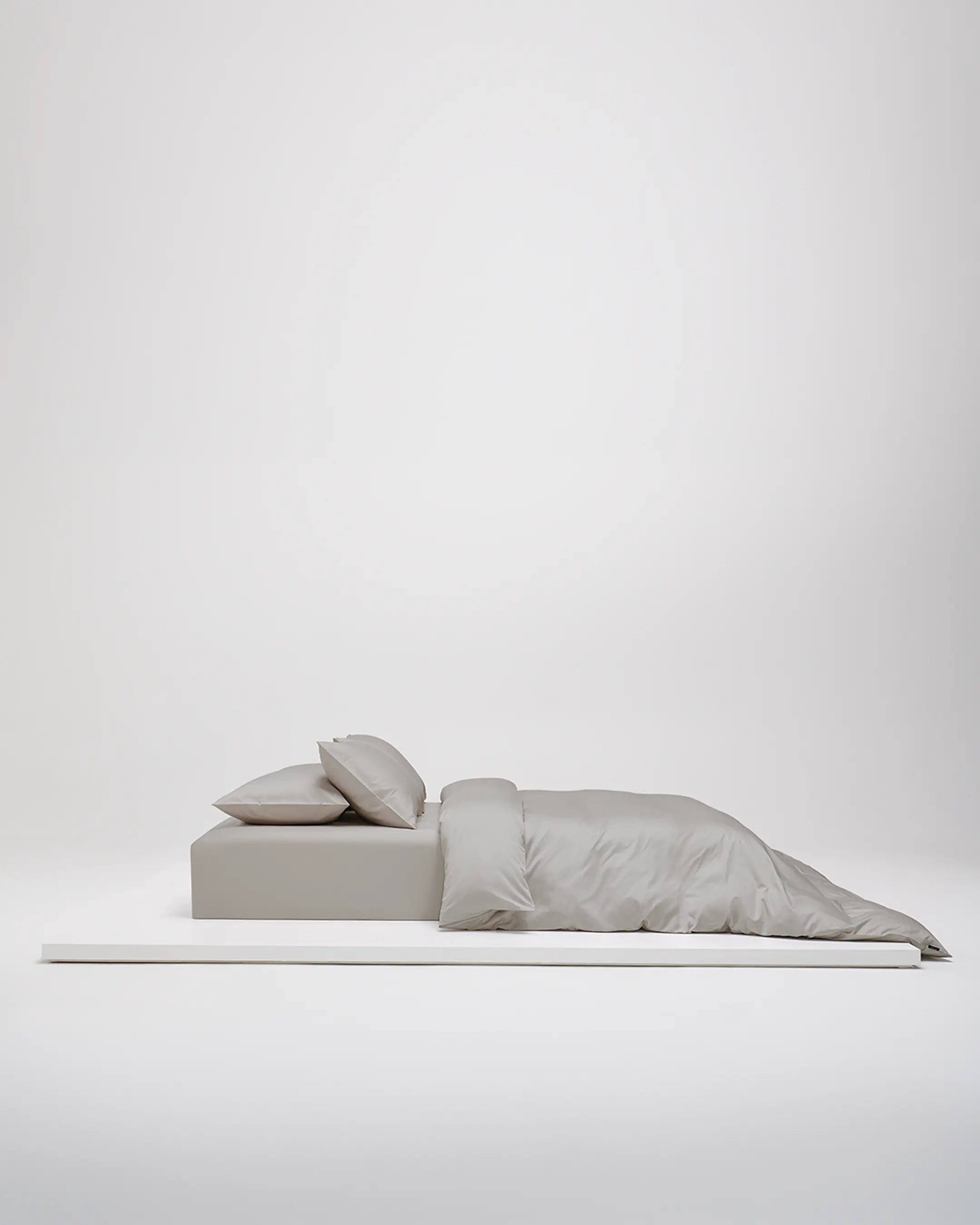 Shade Satin bäddset Modern Greige, dubbelpåslakan