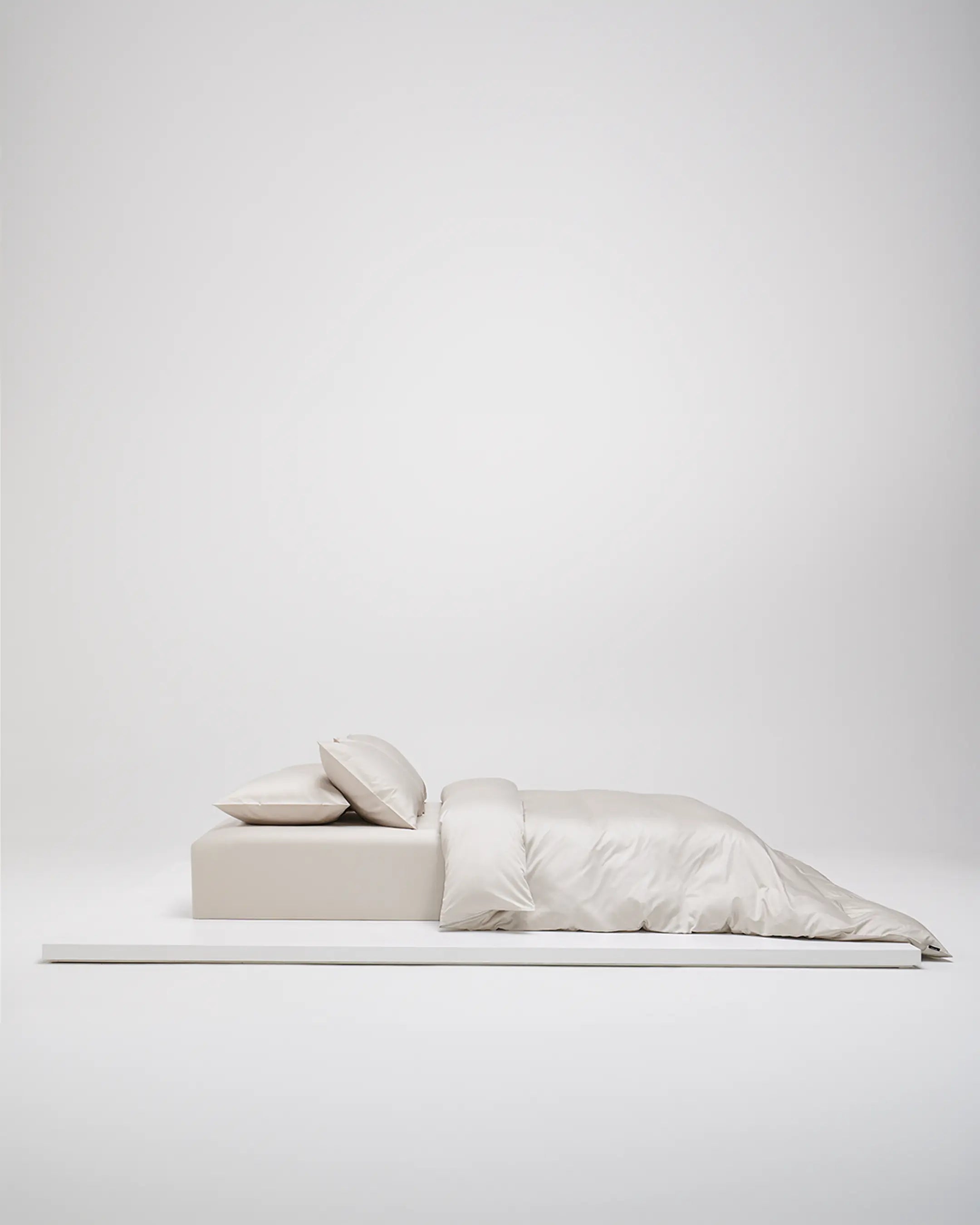 Shade Satin bäddset Nordic Greige, dubbelpåslakan