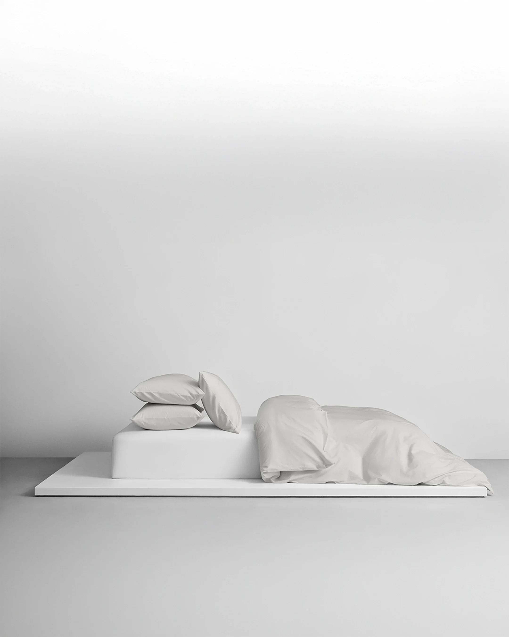 Naked Percale bäddset Silt Greige, singelpåslakan