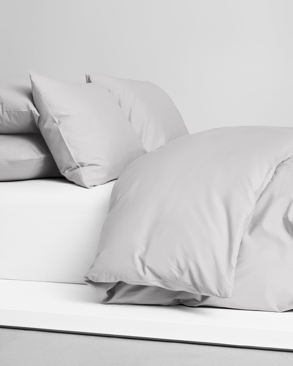 Naked Percale Påslakan Mist Grey