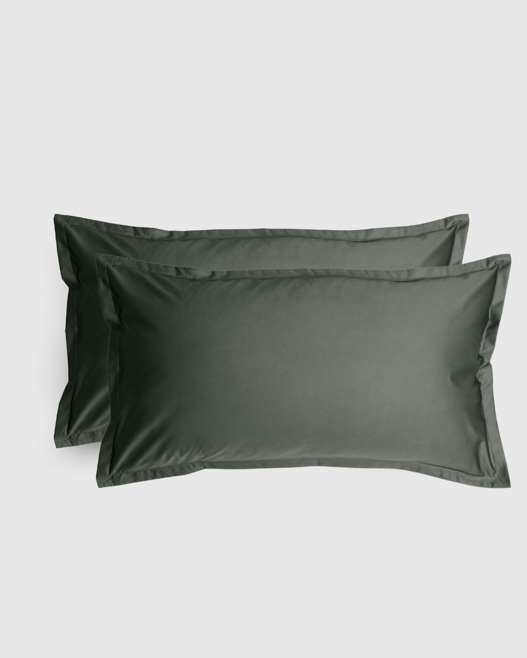 2-pack Shade Frame Satin Örngott, Moss Green
