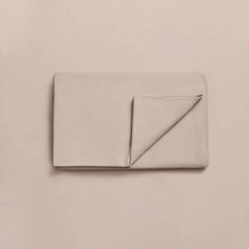 Underlakan Naked Egypt Sand 280x280 cm – ekologisk percale i mjuk sandfärgad ton.