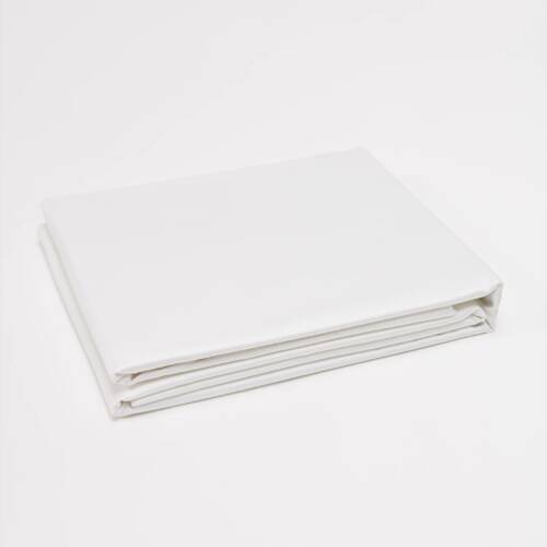 Flat sheet Shade Crisp White satin 270x270 cm – ekologisk bomull i klassiskt vitt.