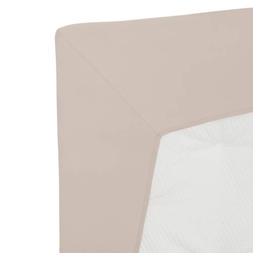 Kuvertsytt underlakan Naked Percale Egypt Sand – ekologiskt, plastfritt och alltid perfekt passform.
